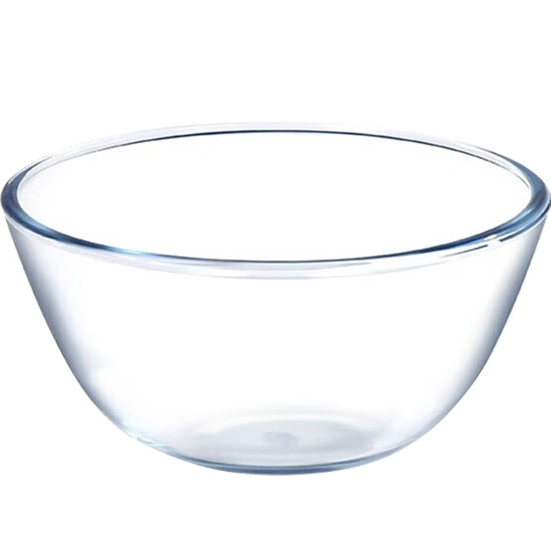 QINGPINGGUO Heat-Resistant Glass Bowl And Basin, European-Style Salad Bowl, Thickened Kneading Basin, 4.35L Extra-Large Capacity