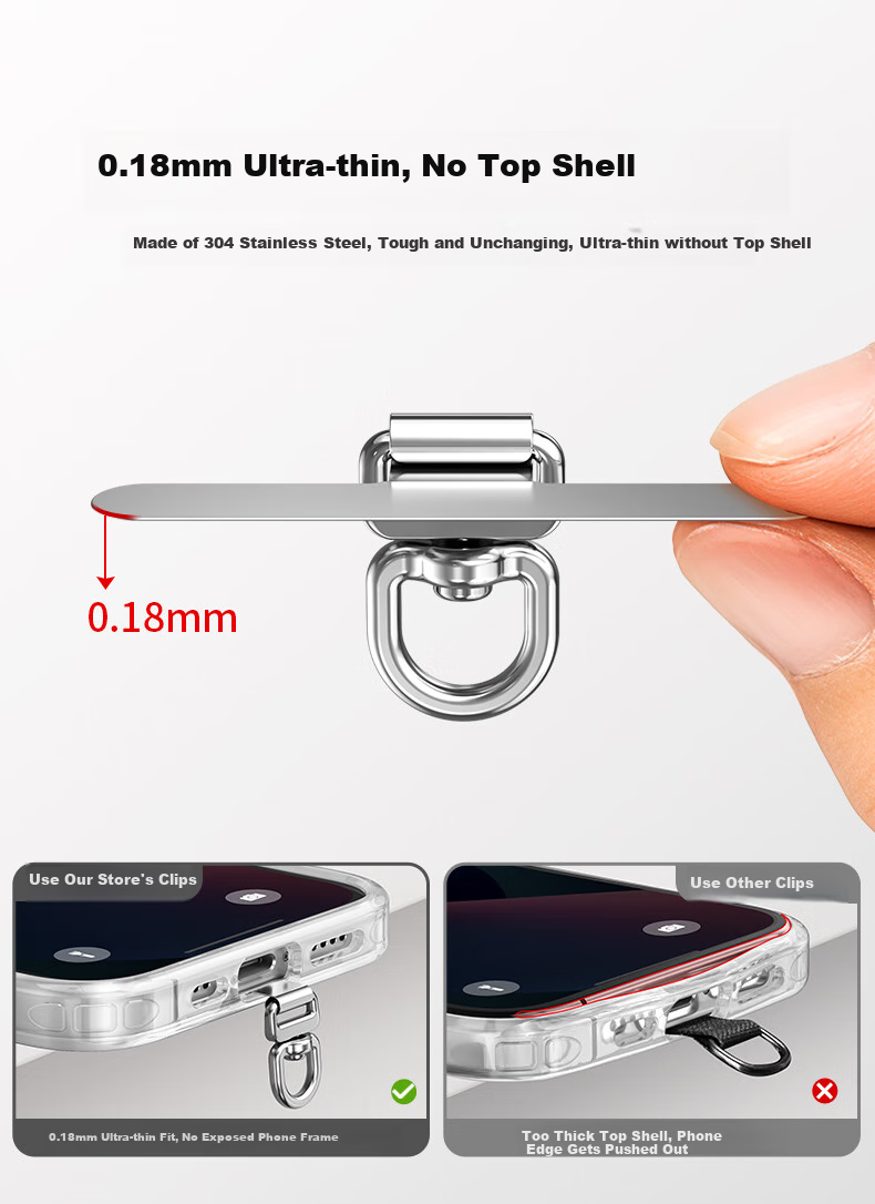 Yingyue Phone Lanyard Clip Pad Wrist Strap Crossbody European Anti-Theft Device, Overseas Anti-Loss Jewelry Necklace, Ultra-Thin Strap, Shoulder Strap Pendant, Anti-Drop Accessory Shell Strap Accessories 3