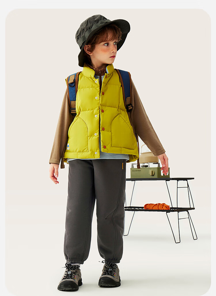 Minibala Kids Unisex Down Vest Waterproof Windproof Thermal Belly Protection Winter 2025 2