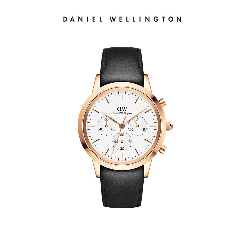 DanielWellington DW Men's Watch, Three-Eye Chronograph, Business Stainless Steel Quartz Wristwatch, Birthday Gift for Boyfriend, DW646