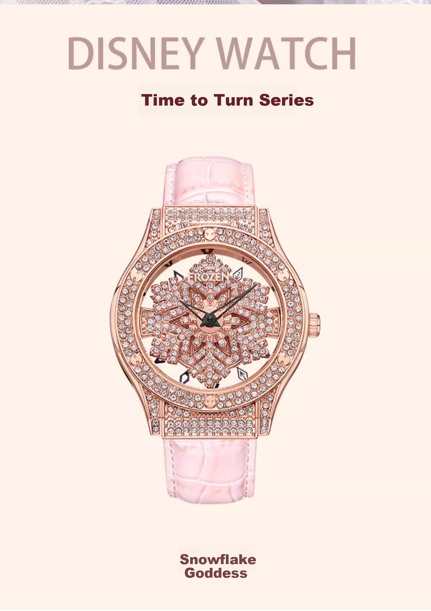 Disney Pentagram Women's Snow Goddess Quartz Watch Starry Sky Wristwatch Birthday Gift for Girlfriend 2