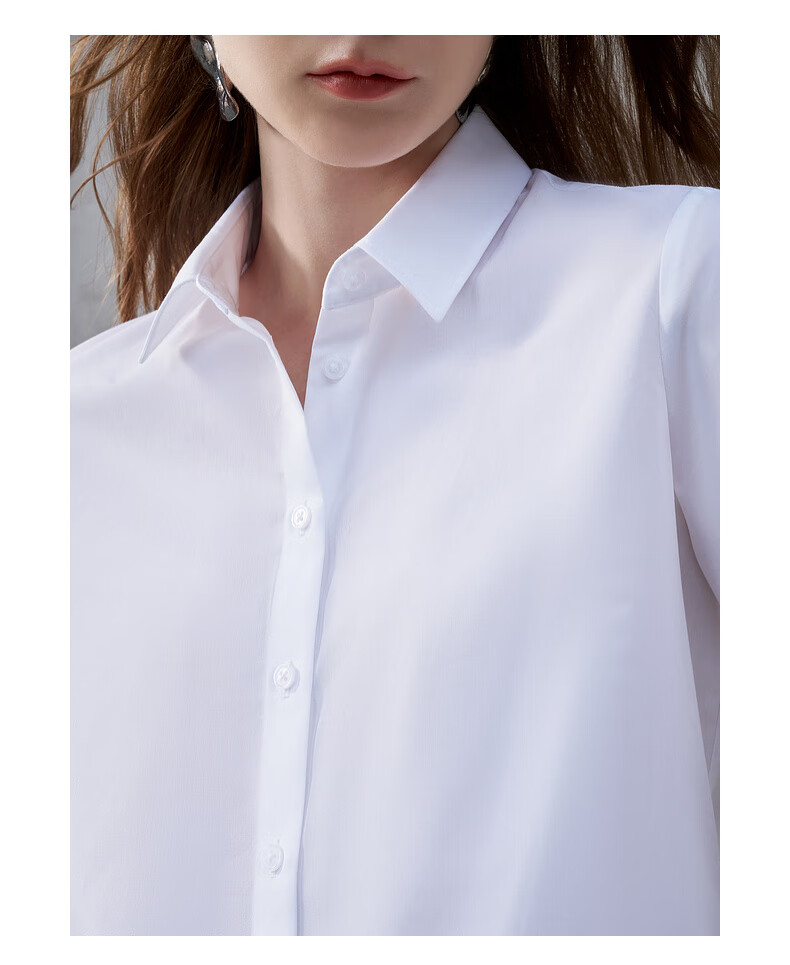 G2000 Women's 2025 Autumn Winter Commuter Long Sleeve Shirt with Tie Delivery/Cotton Blend/Mall Same Style 2