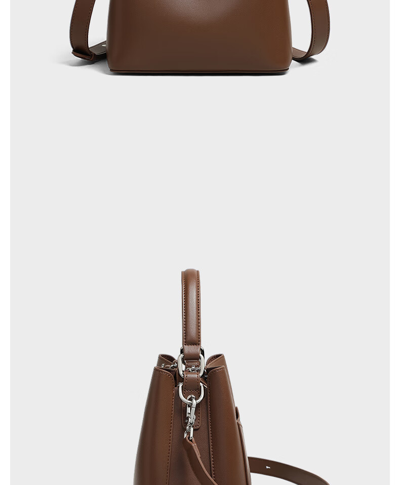 Viney Leather Handbag, Large Capacity Bucket Bag for Women, Tote Bag with Handles And Crossbody Strap, Practical Birthday And Mother's Day Gift for Mom 11