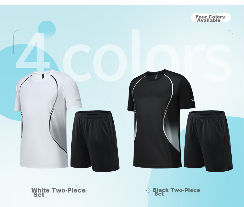 BURUITE Ice Silk Sports Set for Men, Badminton Outfit, Fitness Quick-Dry Summer Table Tennis T-Shirt, Tennis Clothes, Running Jersey 9