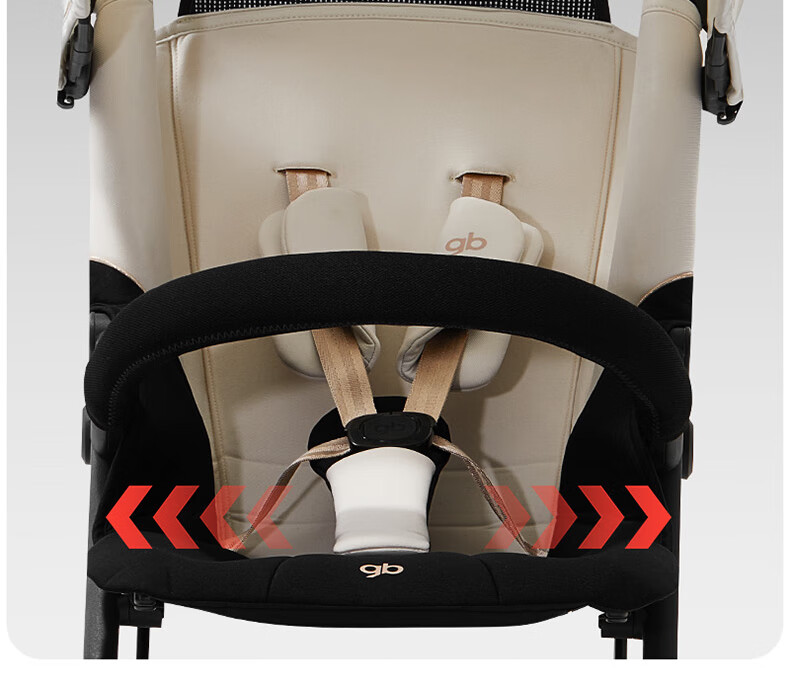 Gb Pocket Car® Stroller, Carry-On, Lightweight, Foldable, with Shock Absorption, Suitable for Babies 6 Months to 3 Years Old, Milk White 20