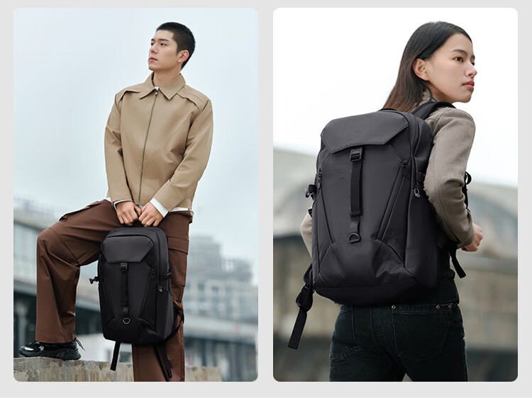 JD Original Black Knight 2.0 New 2026 Men's Backpack, Outdoor Hiking Bag, 26L Sports Business Laptop Bag 14