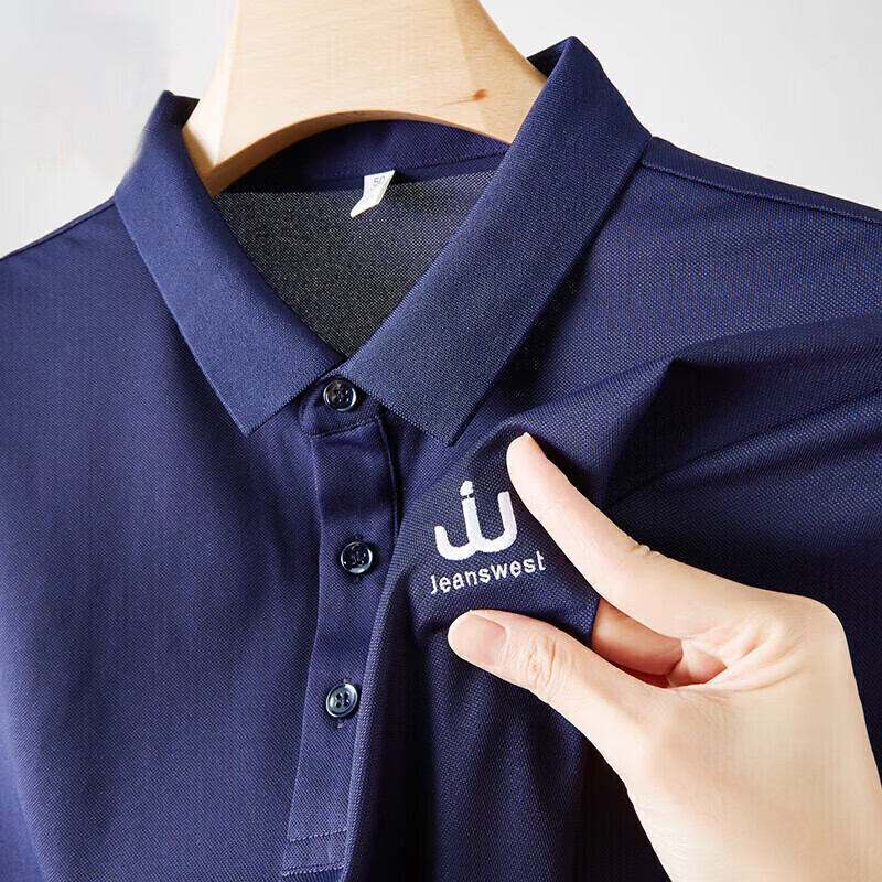 Мужская футболка поло Jeanswest, летняя, размер L, темно-синяя