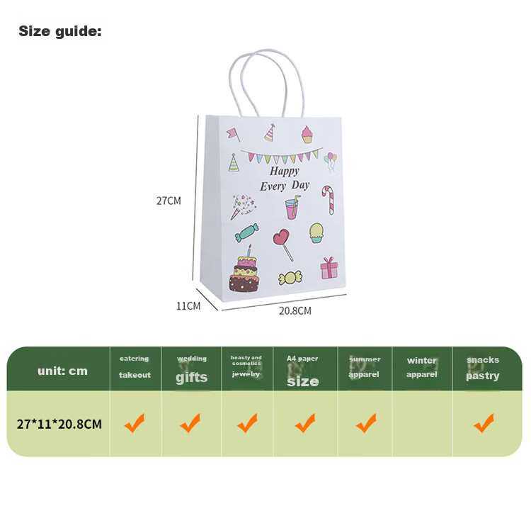 Jidukongjian Gift Bags for Mid-Autumn Festival Gifts, Birthday Presents, And Party Favors, Packaging Handbags, Kraft Paper Bags, 10 Pieces 15