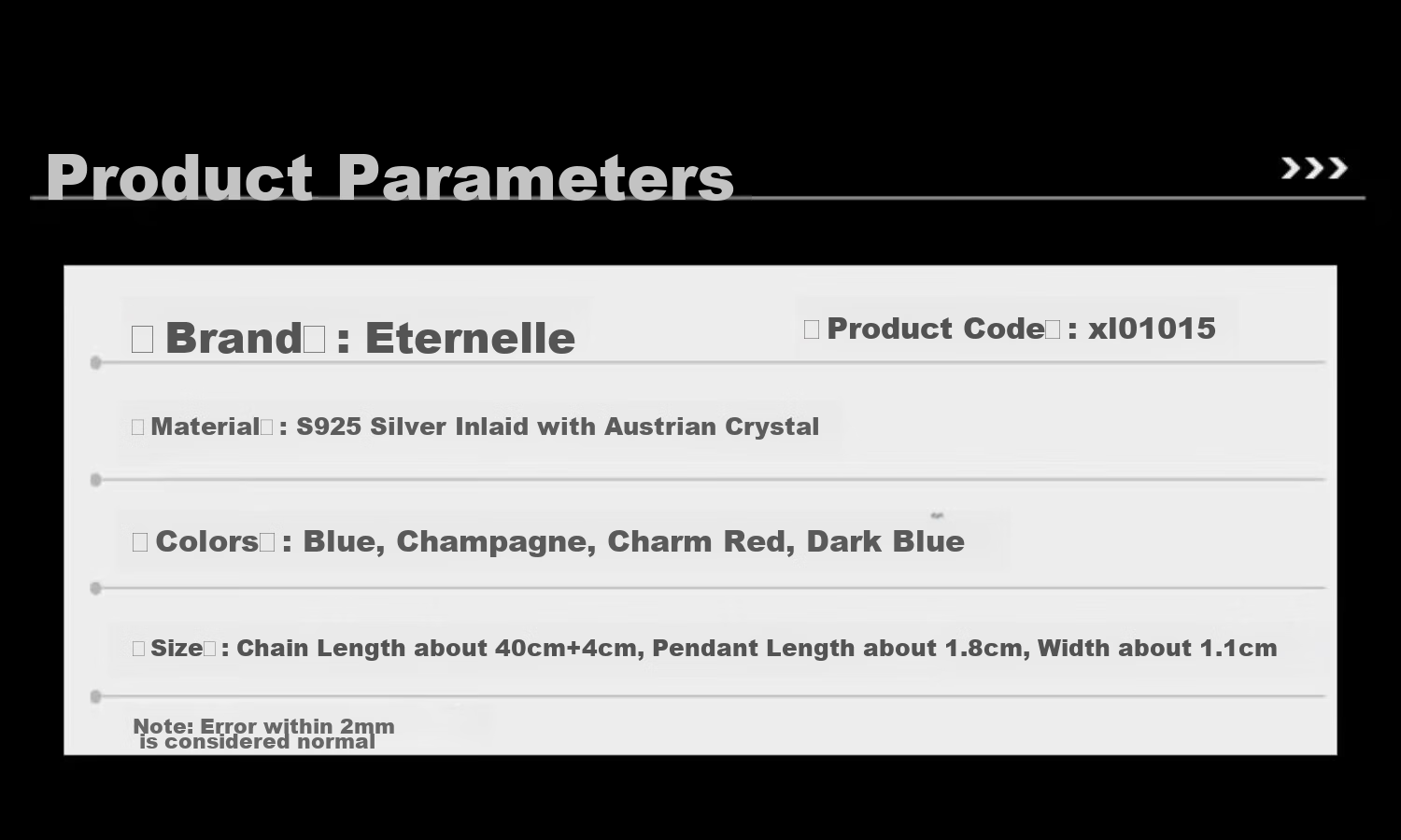 Eternelle French Eternal Rose Necklace, Luxurious And Niche Pure Silver Collarbone Chain for Women, Elegant Birthday Gift, Crystal Blue 3