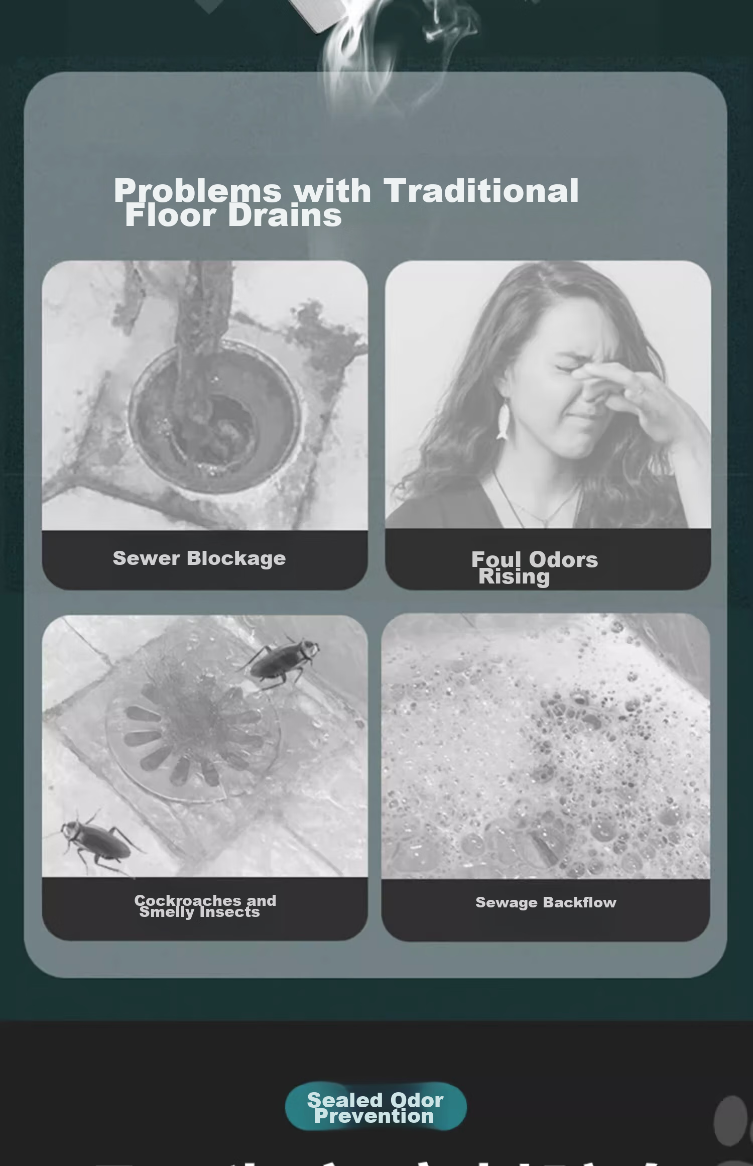 Pollock Drain Anti-Odor Core, Bathroom Drain Pipe, Sewer Anti-Odor Device, Insect And Odor Prevention Drain Core, DLXS 5