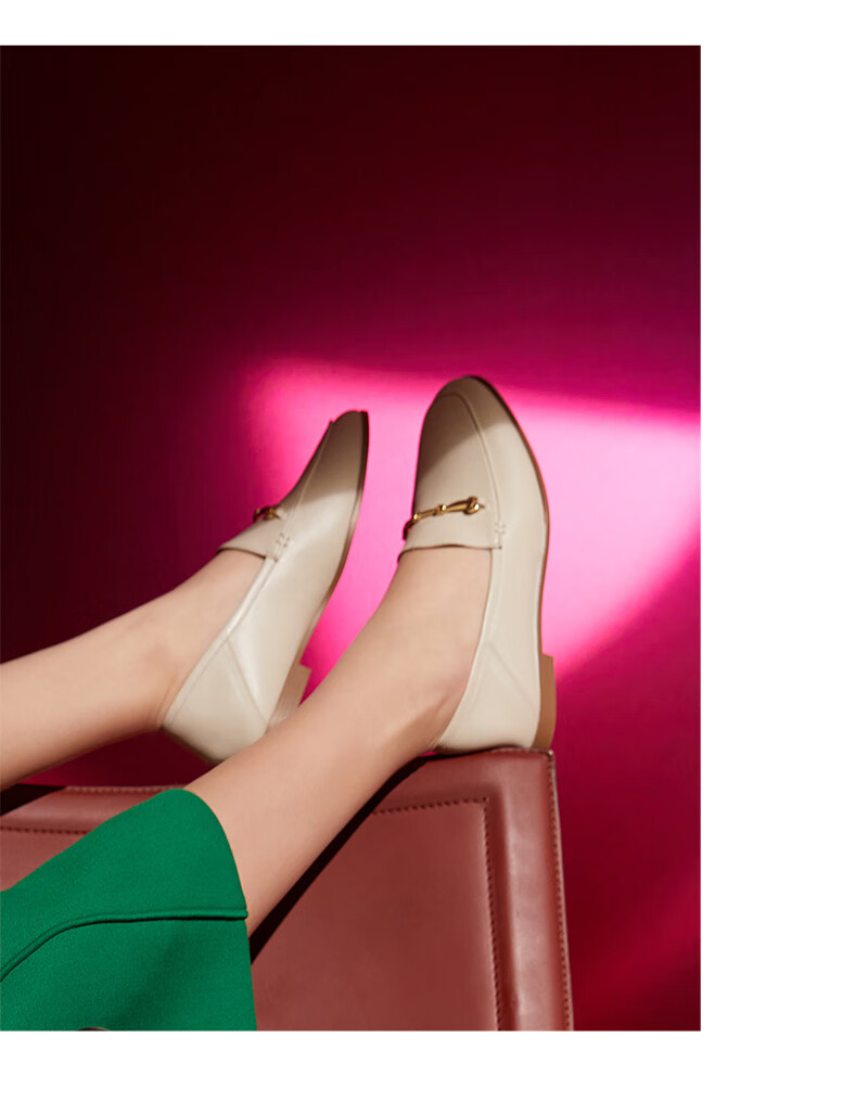 73Hours Women's Shoes, Cheese Bag Spring And Autumn New Style Slip-On Flat Shoes, Commuter Loafers for Wome 7