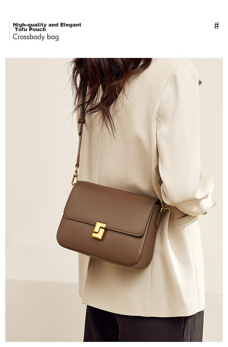 FOXER Top-Grain Leather Women's Handbag, Large Capacity Shoulder Bag, Crossbody Bag, Light Luxury Valentine's Day Gift 1