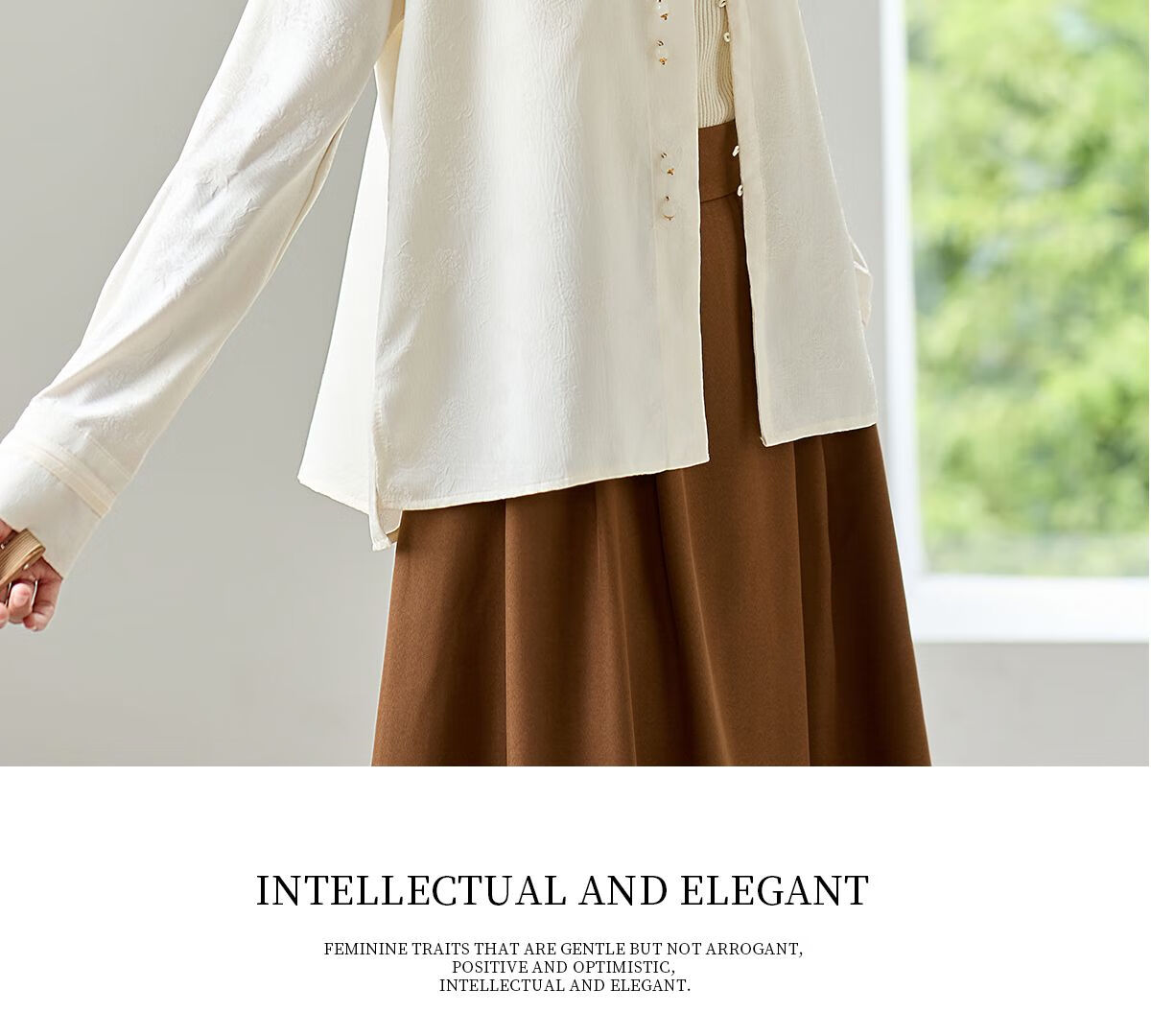 Chushen Spring And Autumn New Chinese-Style Long-Sleeve Shirt for Women, Suitable for New Year's Party Outfit, Oriental Minimalist Luxury Style Blouse Top S143C2003 16