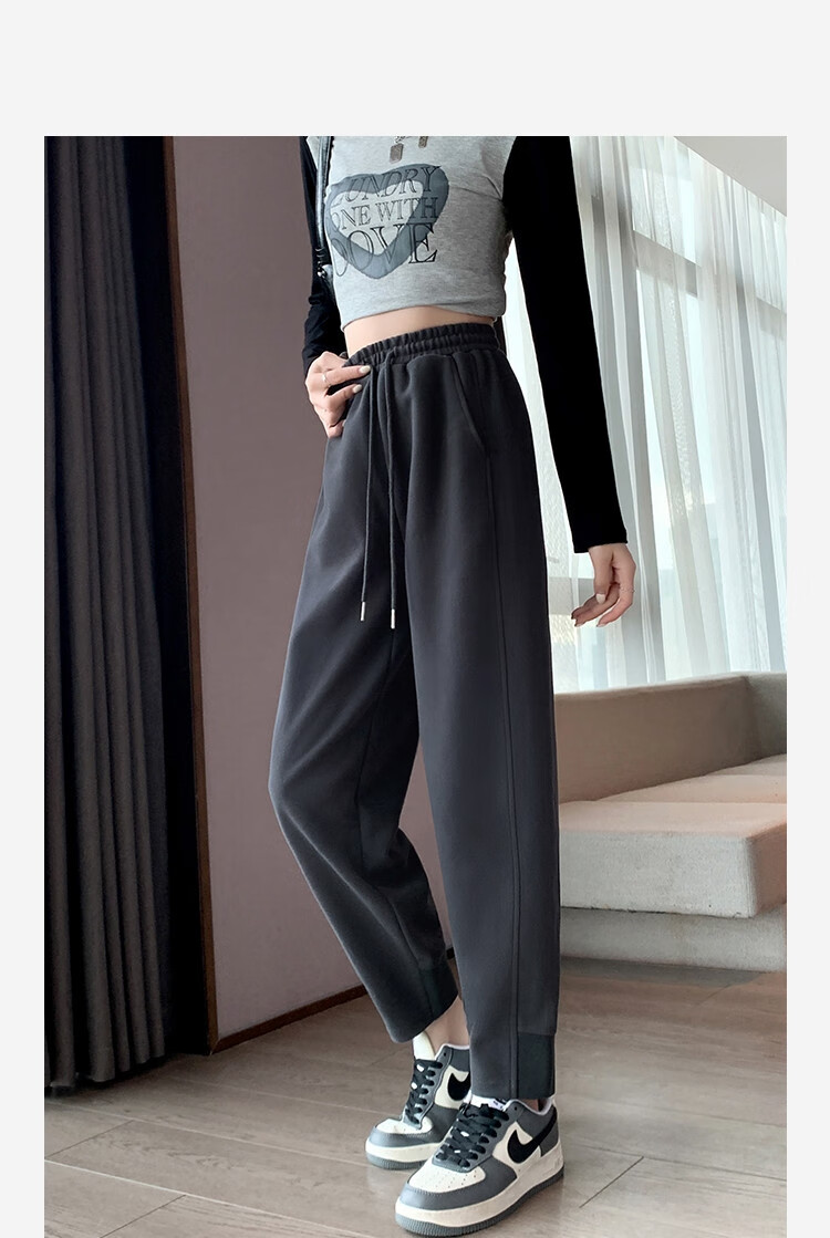 TonLion 2026 Fall New Women's Harem Carrot Casual Pants, Knitted Loose Sweatpants, Jogger Pants 5
