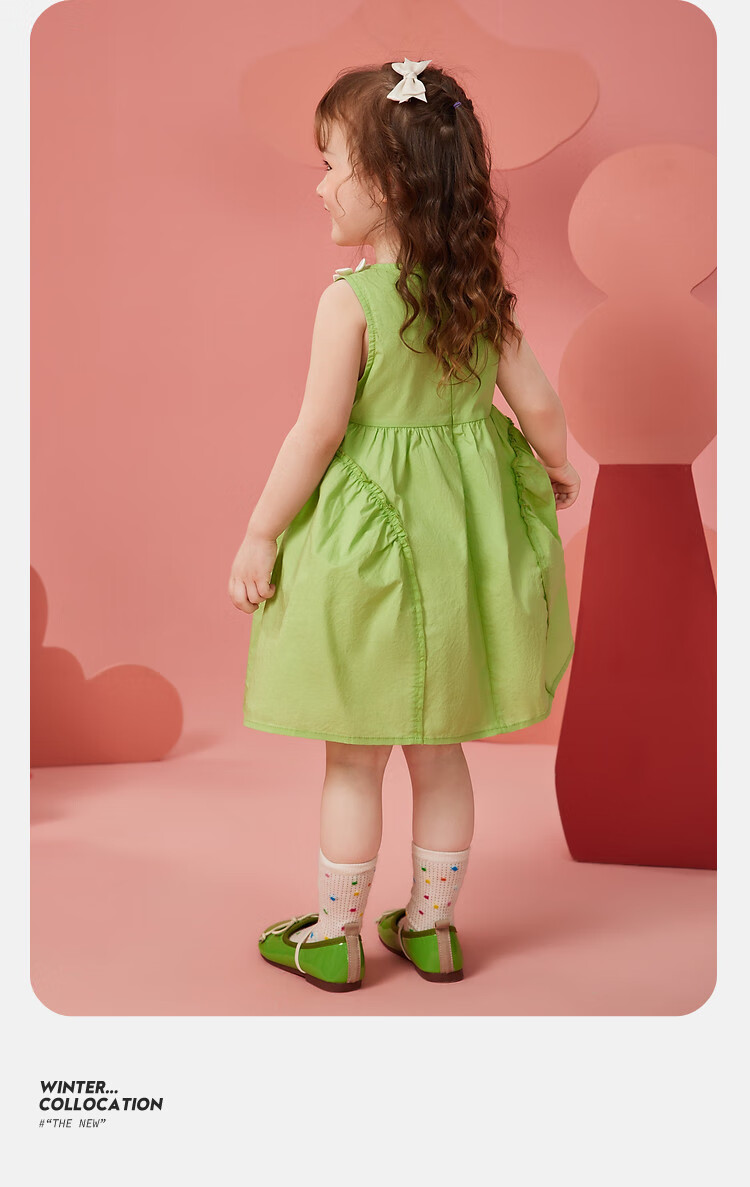 ASK JUNIOR Girls' Summer Dress, Children's One-Piece Dress, Toddler Fresh Spaghetti Strap Dress, Vacation Princess Dress 5