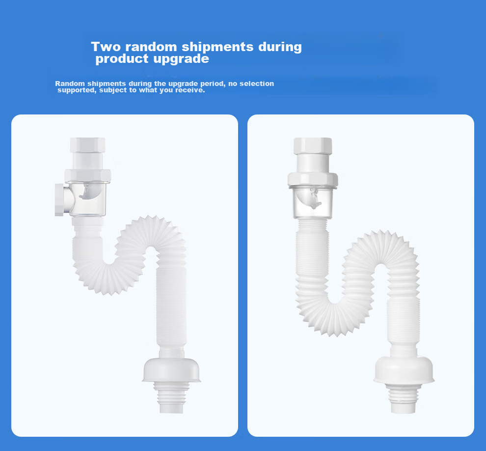 Submarine SQ-1 Basin Sink ABS Anti-Odor Drain Pipe, S-Bend Extendable Drain Pipe, Insect And Odor Preventio 1