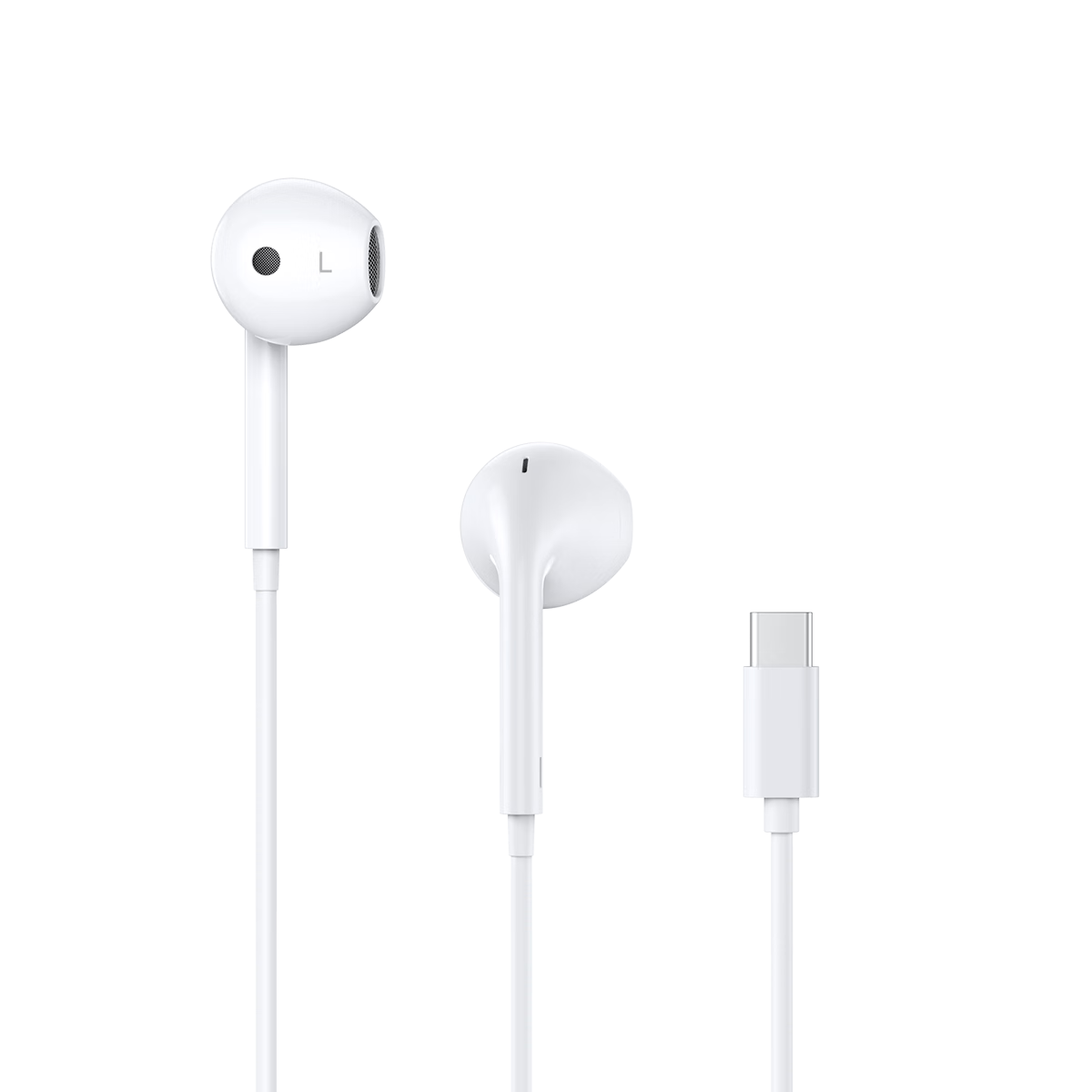 ENKOR Wired Earphones Semi-In Style Compatible with Apple IPhone 15/16/17 Pro Max/Plus/Air, Type-C Interface USB-C Series for Tablets And Smartphones