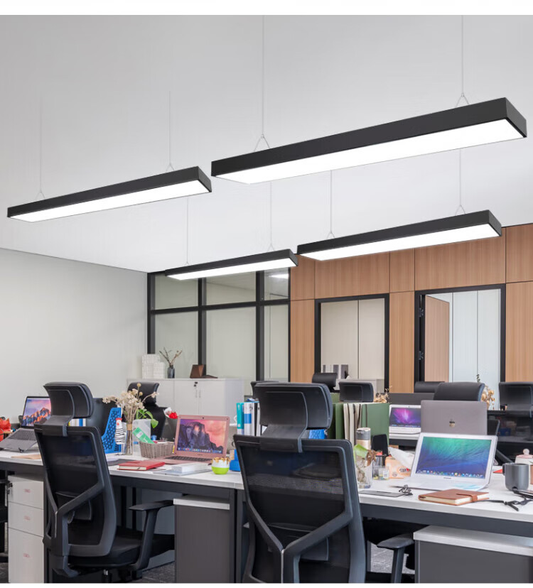 Dexin Office LED Linear Light Square Tube Lamp Conference Room Office Pendant Light White Rectangular 120*7-32W Cool White 2