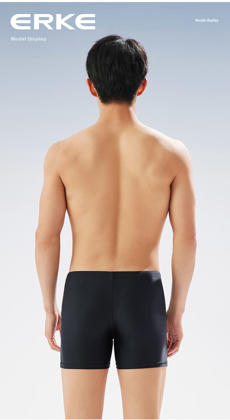 ERKE Men's Professional Swimming Training Quick-Dry Boxer Shorts, Anti-Embarrassment Hot Spring Trunks, Swimming Equipment 8