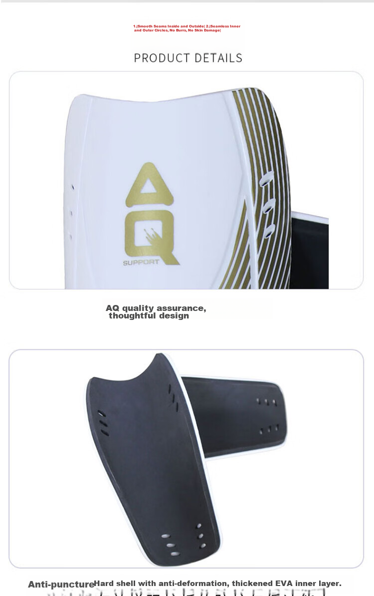 AQ Shin Guard Soccer Equipment Training Sports Protective Gear, Gold Color, Two Pieces, S60601M140-160cm 4