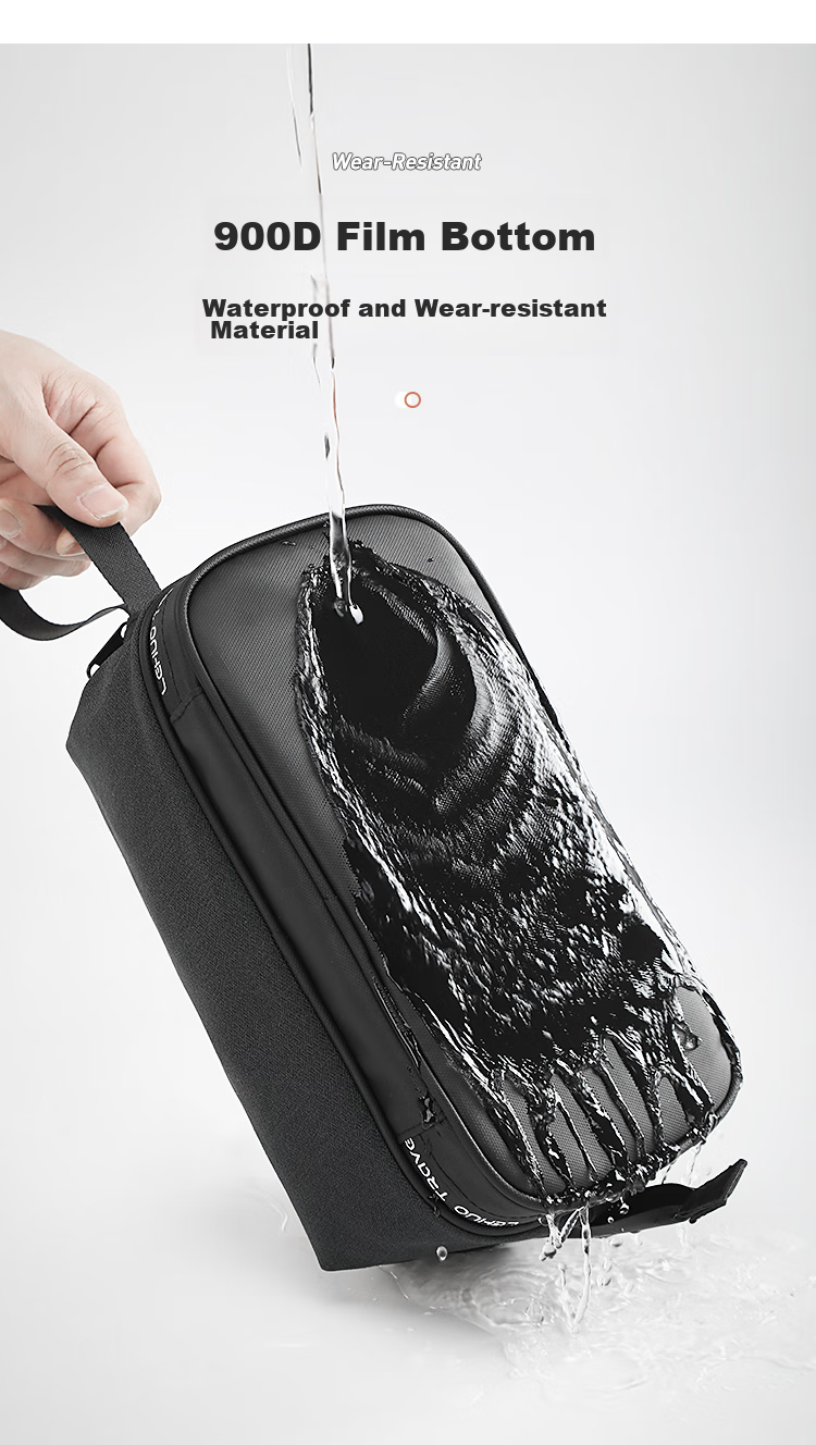Lehuolvxing Men's Toiletry Bag, Large Capacity Wash Bag for Business Trips, Portable Wash Bag for Travel, Waterproof Toiletry Organizer 5