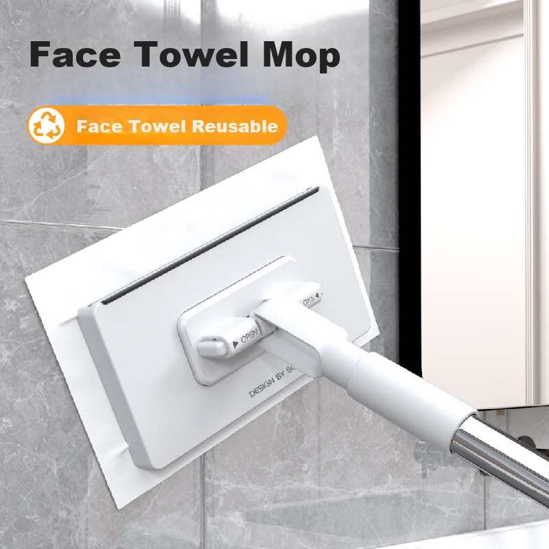 Швабра Sobam Flat Mop с телескопической ручкой 120 см, для пола, с насадкой из микрофибры