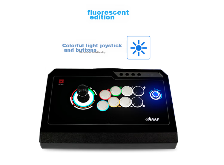 QANBA Q4-QS 4-In Heavy-Duty Arcade Joystick Game Controller Square And Round Dual-Use Compatible with Phones, Switch 2, PC, PS3, Steam Games Street Fighter 6 Iron Fist 8 97 4