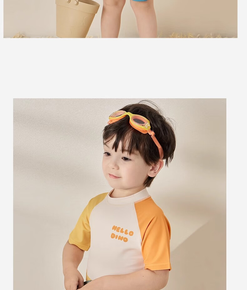 Niduoxiong Children's One-Piece Swimsuit for Boys And Girls, Original Yarn Sun Protection Chlorine-Resistant Swimwear for Toddlers And Kids Summer Swimwear 18