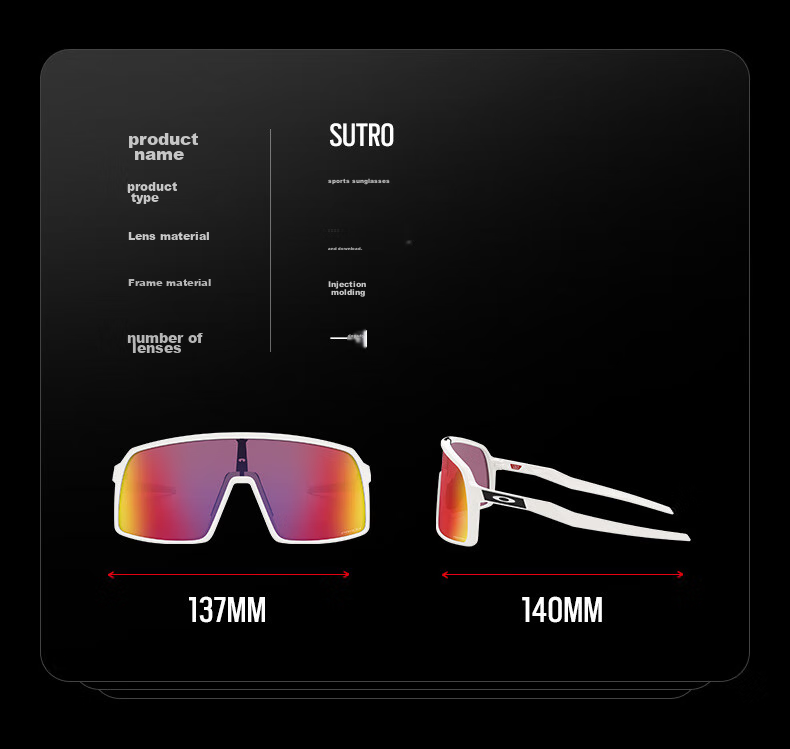 OAKLEY Cycling Glasses, Goggles, Sunglasses SUTRO (A), Sports Running Windproof Sunglasses 9406A 2