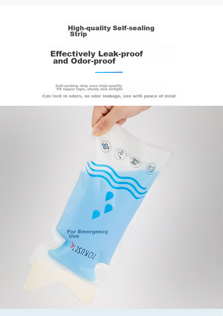 JAJALIN Emergency Urine Bag, Disposable Urinal for Men And Women, Portable Car Toilet, Urine Collection Device, Pack of 5 3