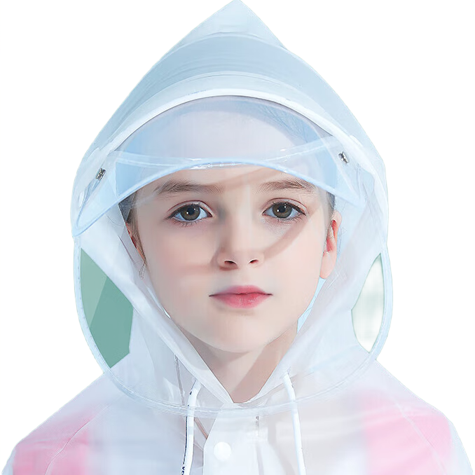 KEYRU Children's Raincoat for Elementary School Students And Kindergarteners with Backpack Space, Full-Body Waterproof Extended Raincoat for Boys And Girls