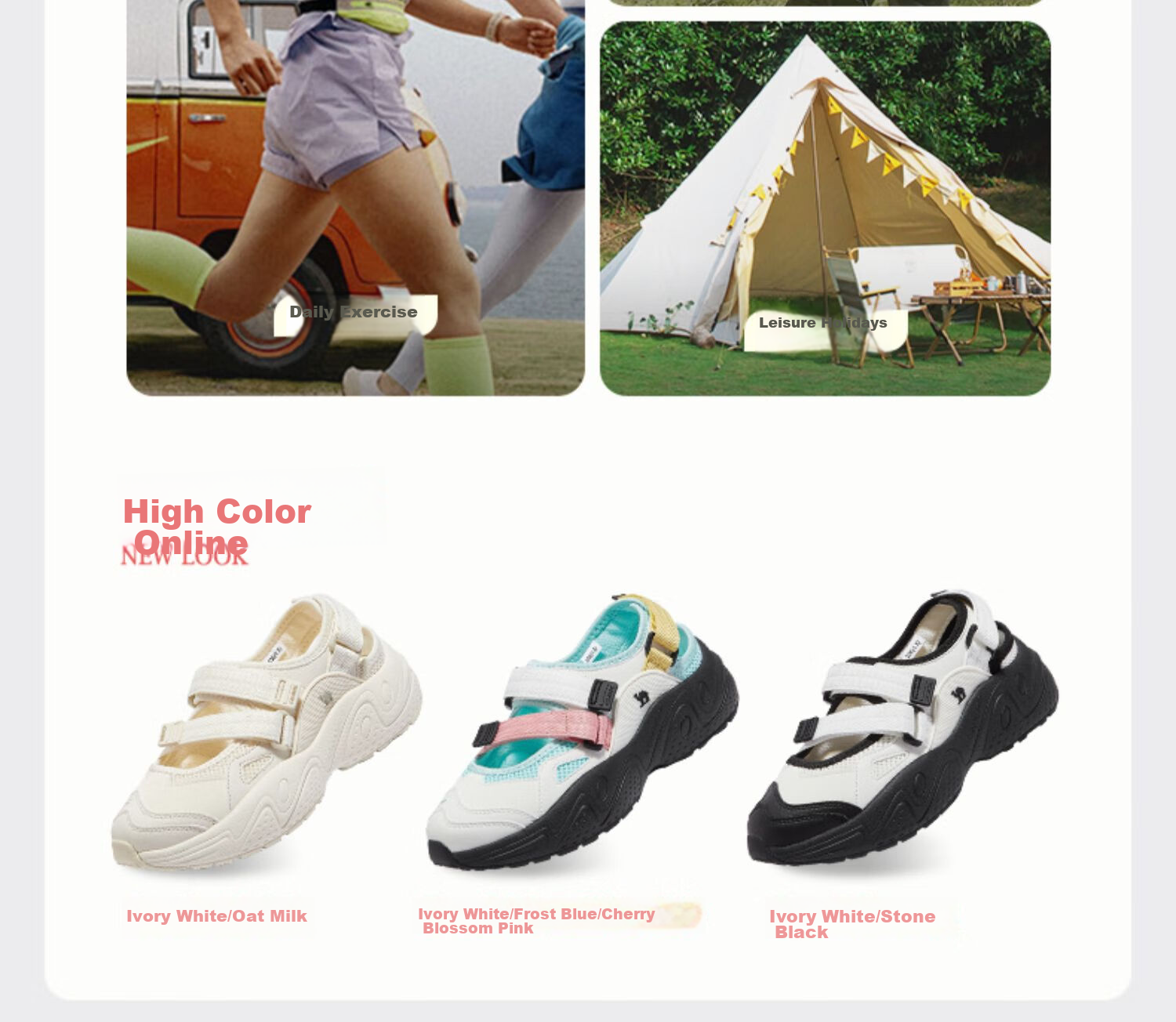 CAMEL Mary Sports Casual Shoes, Outdoor Beach Thick-Soled Heightening Women's Shoes, X24B09L7007, Beige, Size 40 3