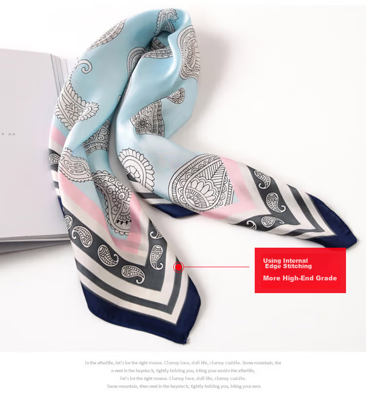 GLO-STORY Silk Scarf for Women, Fashionable Elegant Small Square Scarf Versatile Elegant Decorative Neck Scarf WSJ814049 Red 5