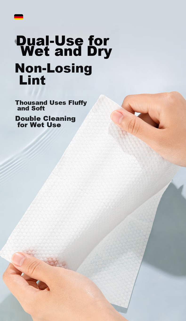 Anmous Baby Soft Wipes, Dry And Wet Use Facial Cleansing Towels, Extra Large And Thick, Lint-Free, 100 Sheets * 16 Packs, Family Size 8