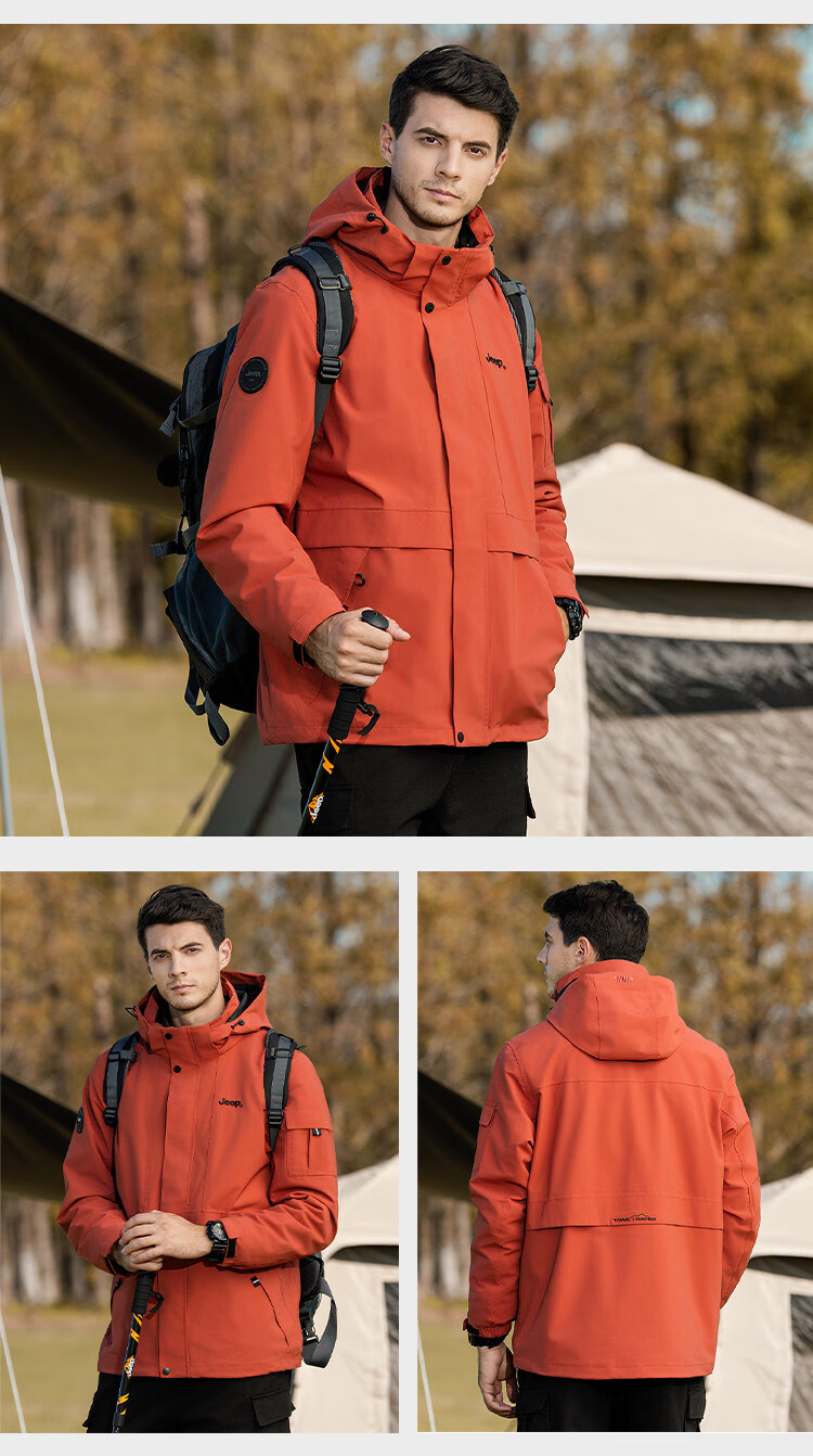 JEEP [Yuanzheng Series Windbreaker] High-End Three-In Jacket for Men, Spring And Autumn 2026 Outdoor Windproof Jacket for Me 19