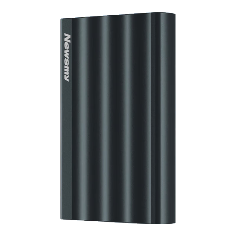 Newsmy 2TB Portable Hard Drive Mechanical, Xinghe Metal Series, USB3.0, 2.5-Inch, Deep Black Color, Phone Connection, Matte Texture, Wavy Desig