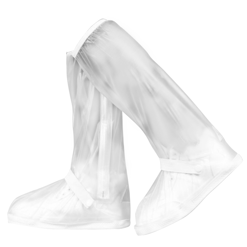 Oakyun Transparent Waterproof Non-slip Thickened High-cut Durable Adult Rain Shoe Covers Snow Sand Protection High-top Fully Enclosed Waterproof Boots [Transparent M Size]