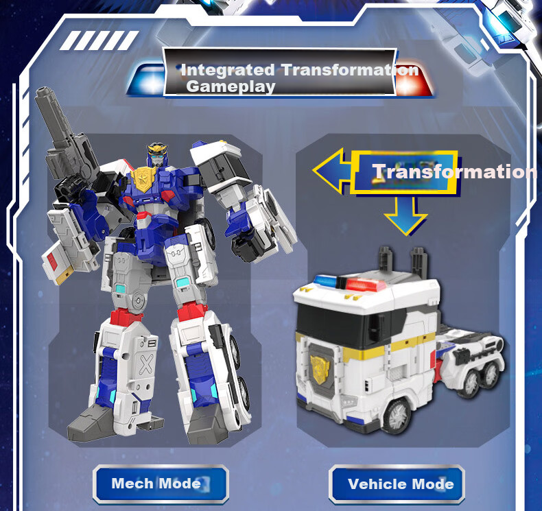 Minitegongdui X Zhanjing Liangqiang Toy, Ice-Cold Zhanjing in Two Forms, Masi Zhanjing Transforming Mecha with Weapons, Gift for Boys 11