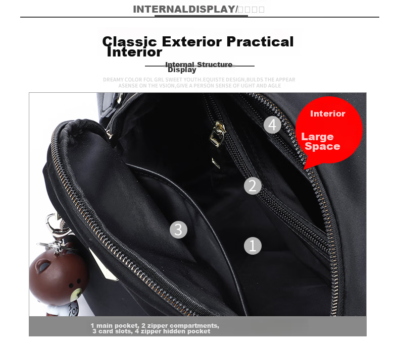 Aiqinghai Oxford Cloth Backpack, Travel Casual Fashion Large Capacity Schoolbag, Student Sports High-Value Birthday Gift 22