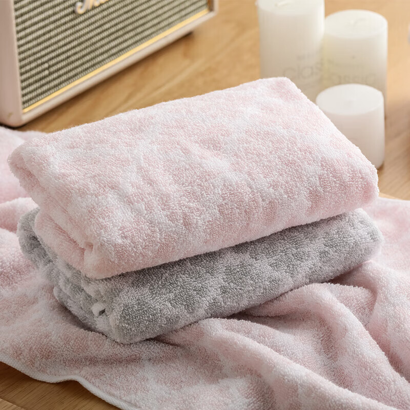 UCHINO Love Letter Towel, Pure Cotton, Non-Twist Jacquard, Soft, Absorbent Face Towel, for Home Use, Adult Couples Towel, Gray