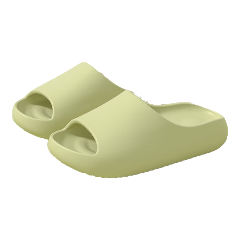 Jiayi Slippers for Men And Women, Summer Home Shoes, Thick-Soled Soft Elastic Sandals, Indoor Bathroom Slippers, Fruit Green, Size 36-37, JY2366