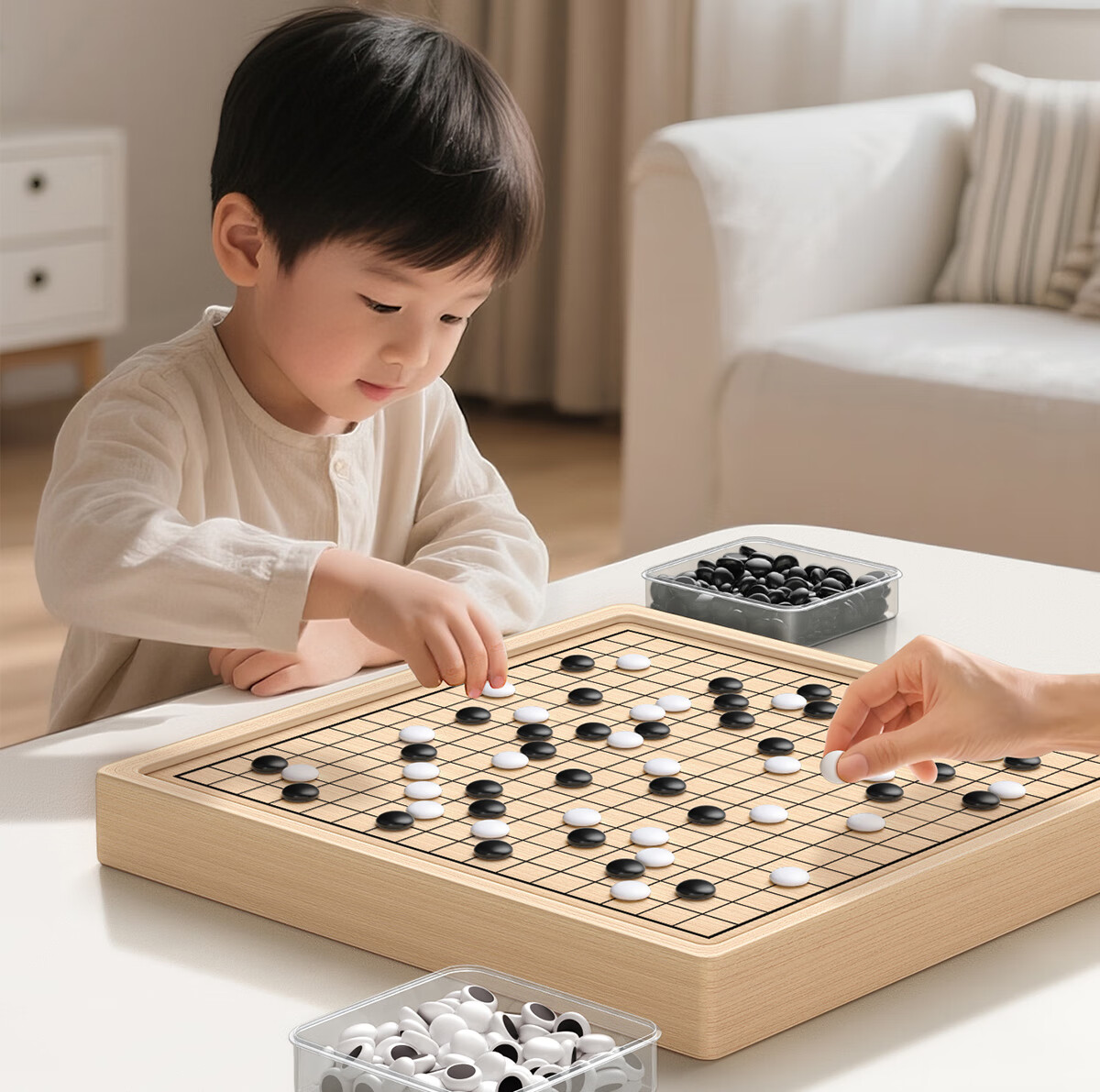 Starship Magnetic Five-in-a-Row, Ludo, Children's Educational Toys, Checkers, Chinese Chess, Go, Multifunctional 7-in-1 Board Game Set 1