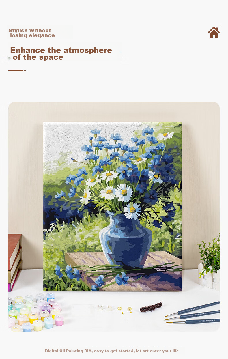 Haojiubujian DIY Digital Oil Painting, Healing Cat Coloring Picture, Living Room Wall Art, Children's Handmade Oil Painting, Decorative Painting 10