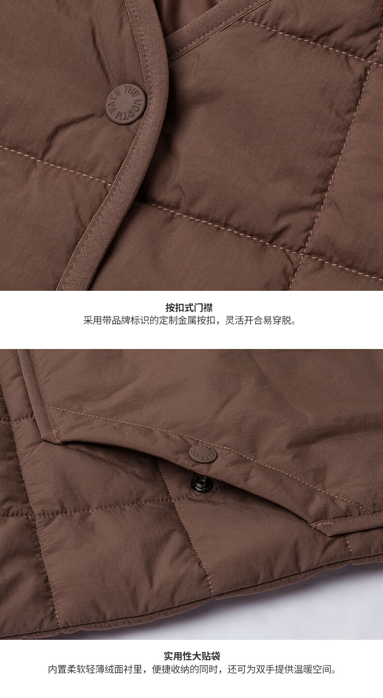 The North Face Women's Outdoor Warm Cotton Mid-Length Jacket 89YH Beige/QLI XL 13