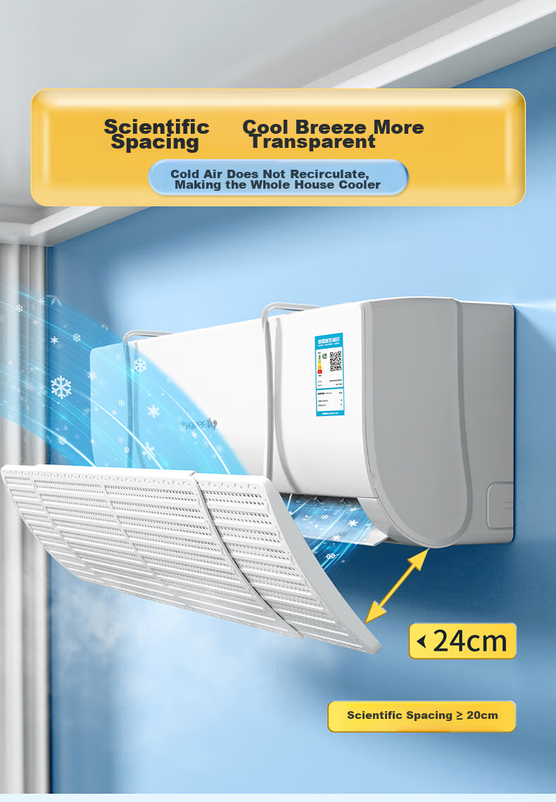 XIAO HUANG HOU Air Conditioner Wind Deflector, Anti-Direct Blowing Shield, Universal Wind Blocker 10