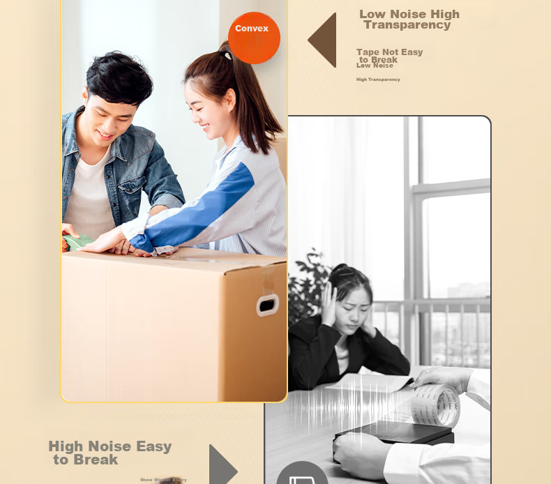 Deli Low Noise Packaging Tape, 48mm*40y*50μm (36.57m/roll), Single Roll, Office Supplies, JD90 4