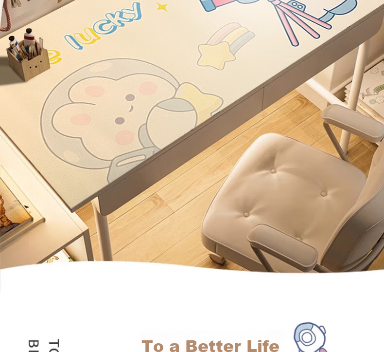 Fengliang Desk Mat, Children's Study Table Pad, Leather Mat, Learning Table Protector, Student Desk Cover, Customizable, 40*80 2