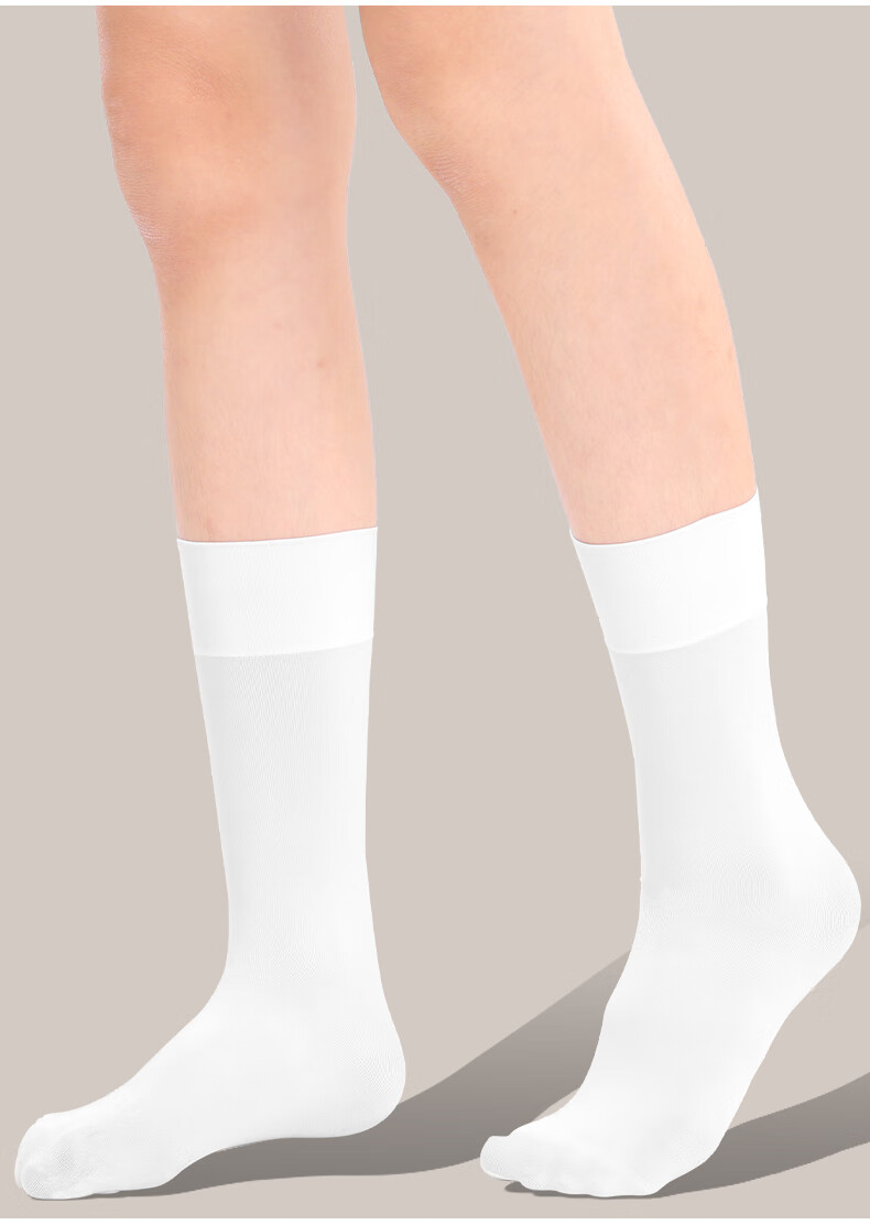 Barbie Girls Mid-Calf Socks Spring and Autumn Children's Short Stockings School Style Half-Leg Socks Pure White Baby Long Socks 8