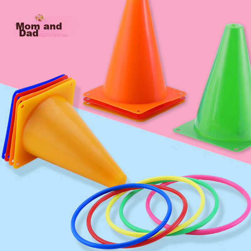 Babamama Hula Hoop Toy Set, Sensory Integration Training Toy, Game Prop, Children's Outdoor Play Equipment, Physical Exercise Equipment