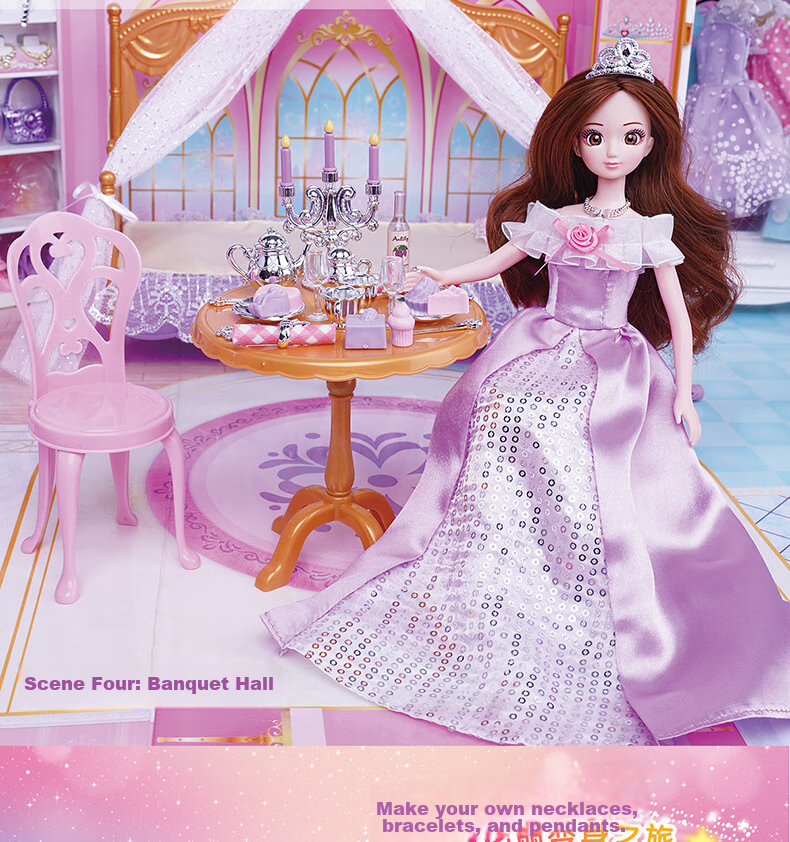 Anlili Children's Toy, Girl's Gift, Dress-Up Doll, Pretend Play, Barbie Dream House, Birthday Present 9